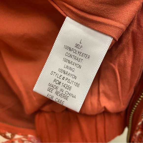 Polagram Red Bomber Jacket with Paisley Print - Picture 4 of 5